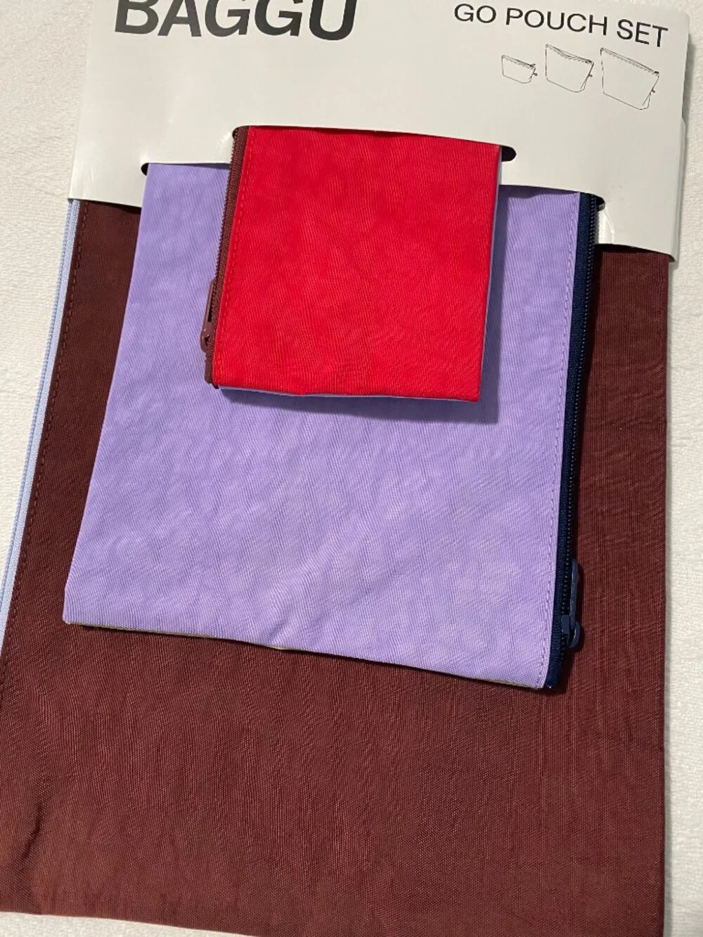NWT Baggu Go Pouch Set Kaleidoscope Mix